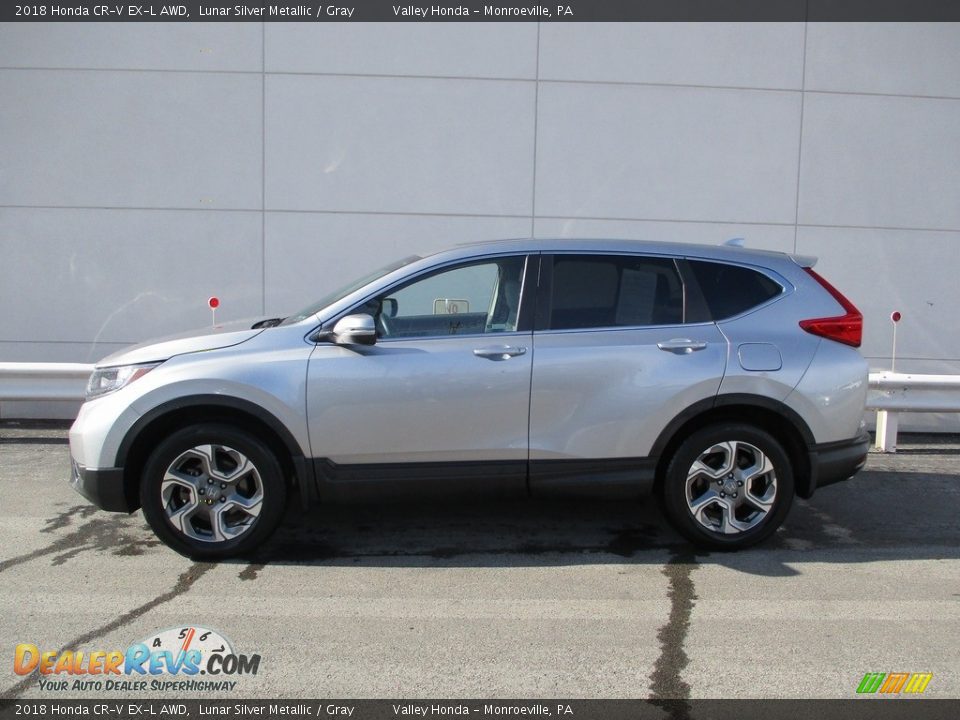 2018 Honda CR-V EX-L AWD Lunar Silver Metallic / Gray Photo #2