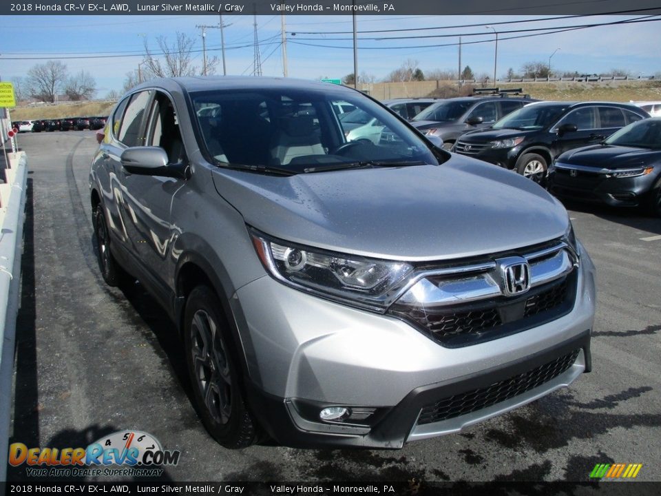 2018 Honda CR-V EX-L AWD Lunar Silver Metallic / Gray Photo #8