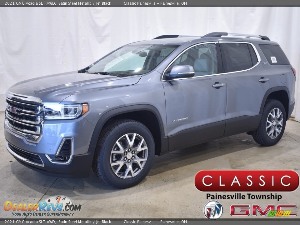 2021 GMC Acadia SLT AWD Satin Steel Metallic / Jet Black Photo #1