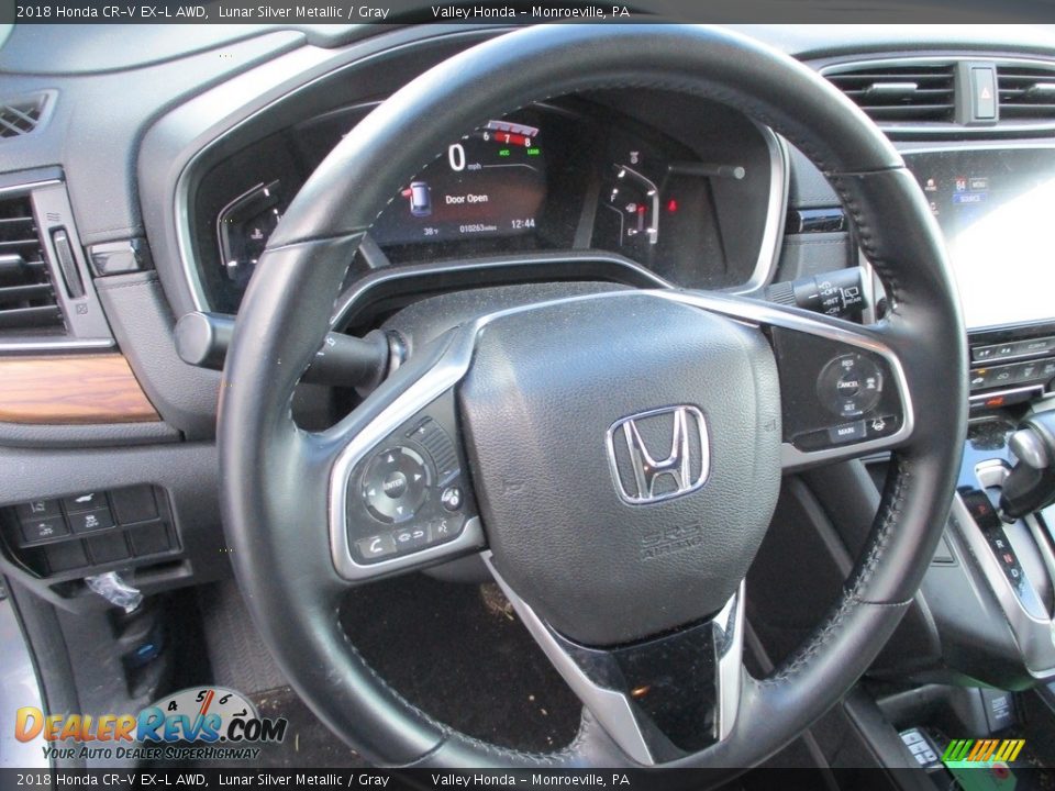 2018 Honda CR-V EX-L AWD Lunar Silver Metallic / Gray Photo #15