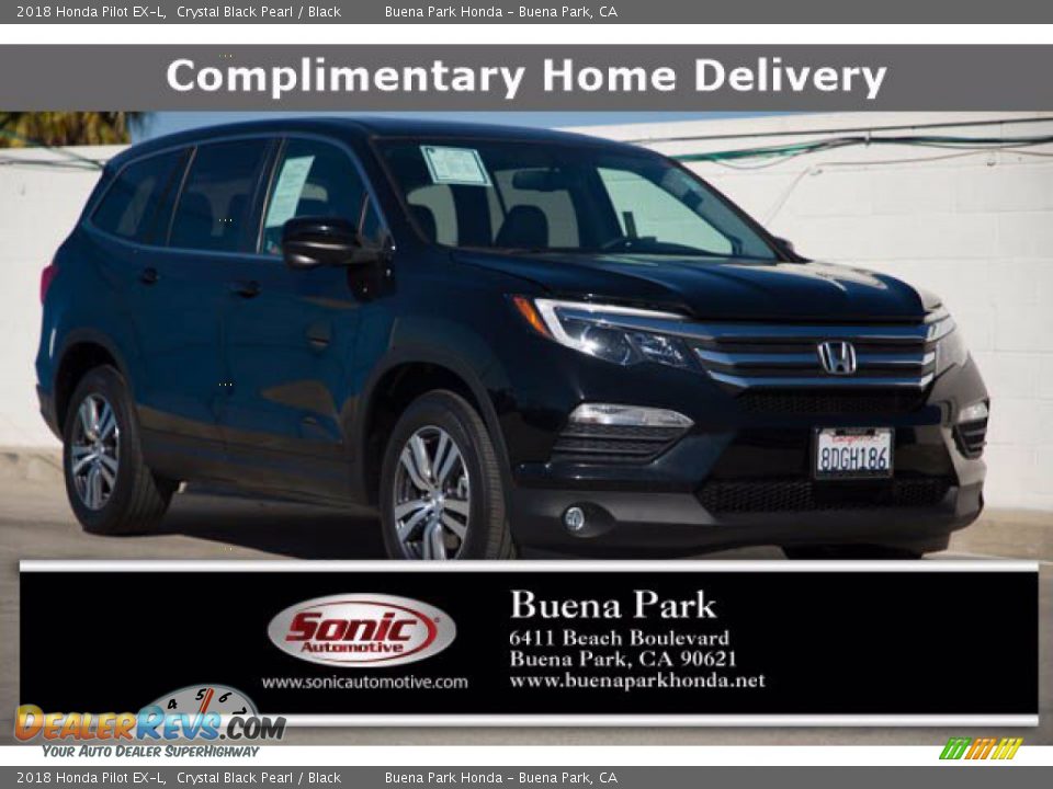 2018 Honda Pilot EX-L Crystal Black Pearl / Black Photo #1