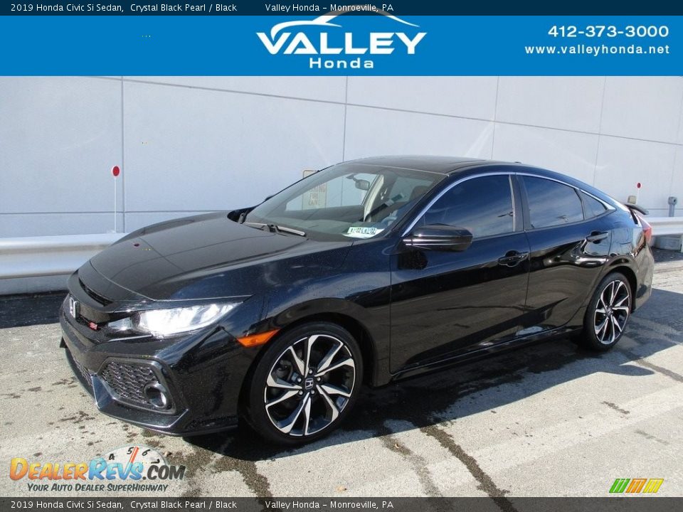 2019 Honda Civic Si Sedan Crystal Black Pearl / Black Photo #1