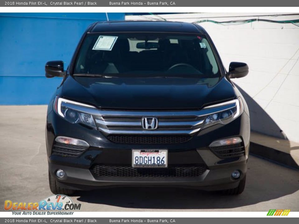 2018 Honda Pilot EX-L Crystal Black Pearl / Black Photo #7