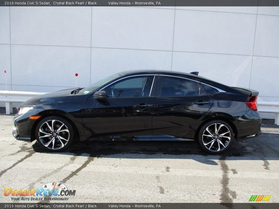 2019 Honda Civic Si Sedan Crystal Black Pearl / Black Photo #2