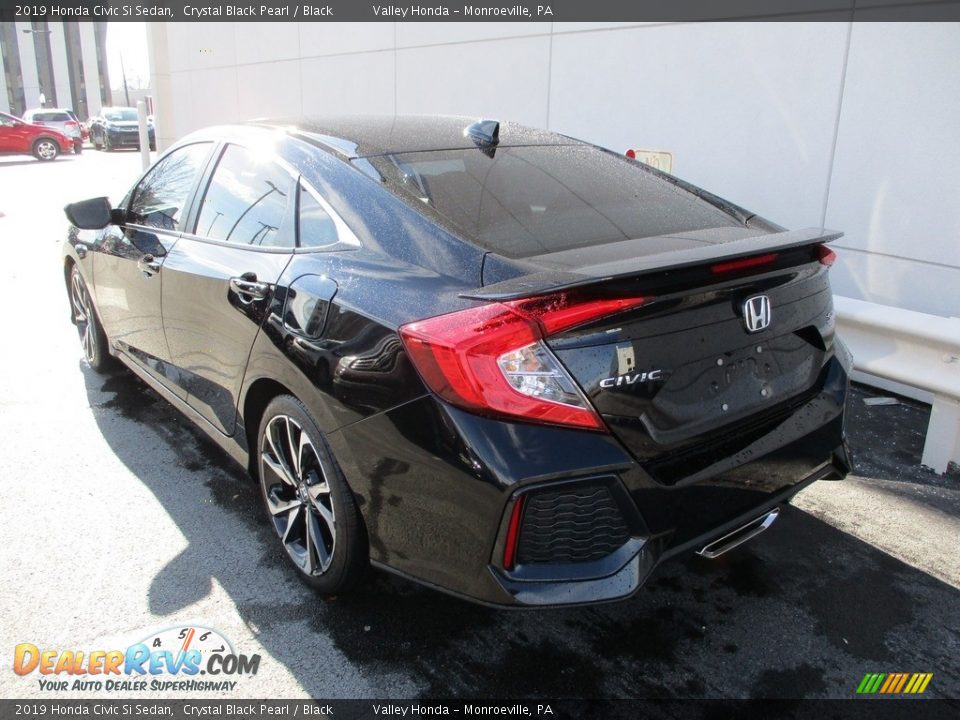 2019 Honda Civic Si Sedan Crystal Black Pearl / Black Photo #3