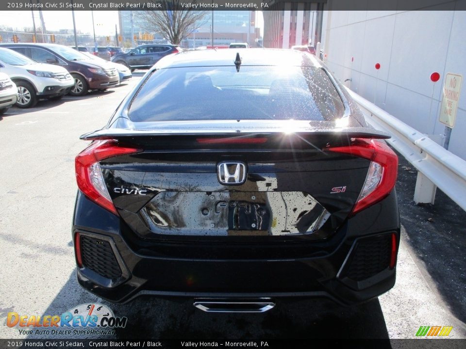 2019 Honda Civic Si Sedan Crystal Black Pearl / Black Photo #4