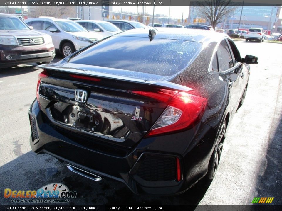 2019 Honda Civic Si Sedan Crystal Black Pearl / Black Photo #5