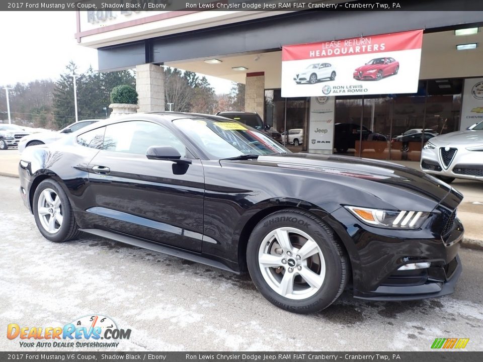 2017 Ford Mustang V6 Coupe Shadow Black / Ebony Photo #10