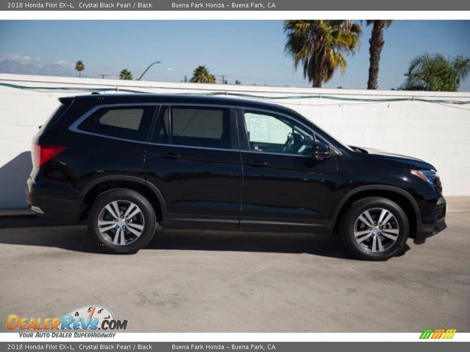 2018 Honda Pilot EX-L Crystal Black Pearl / Black Photo #12