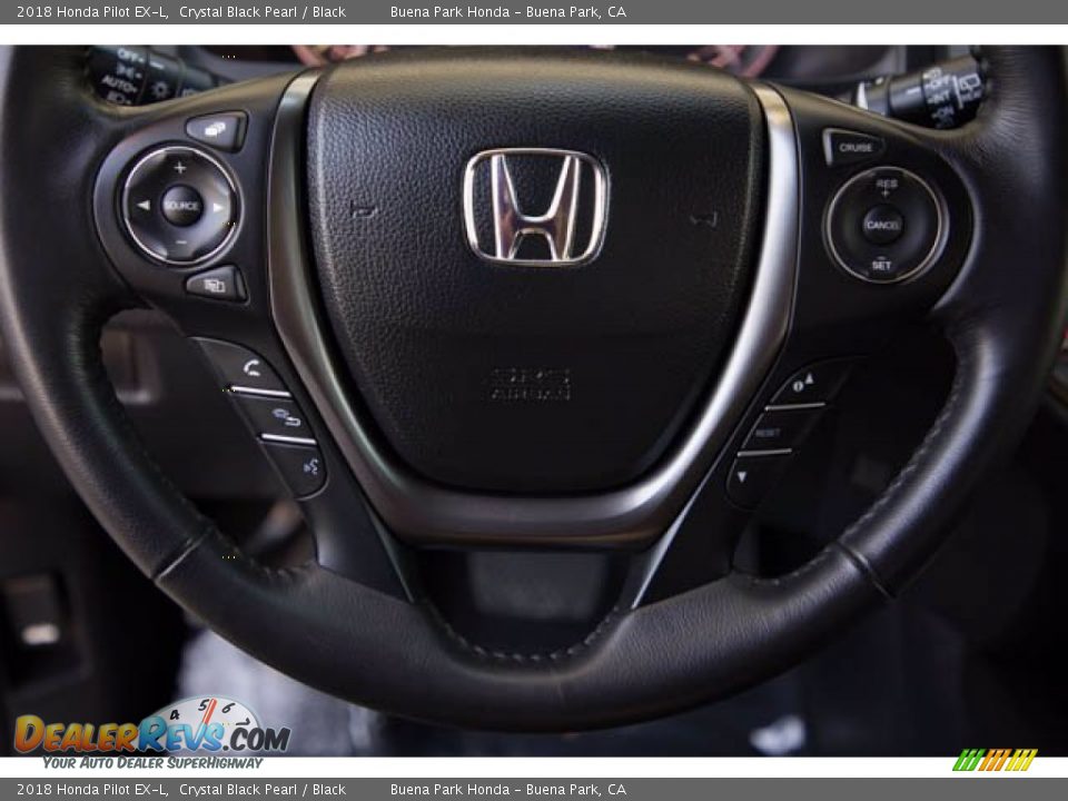 2018 Honda Pilot EX-L Crystal Black Pearl / Black Photo #13