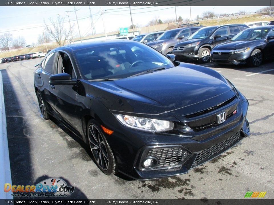 2019 Honda Civic Si Sedan Crystal Black Pearl / Black Photo #8