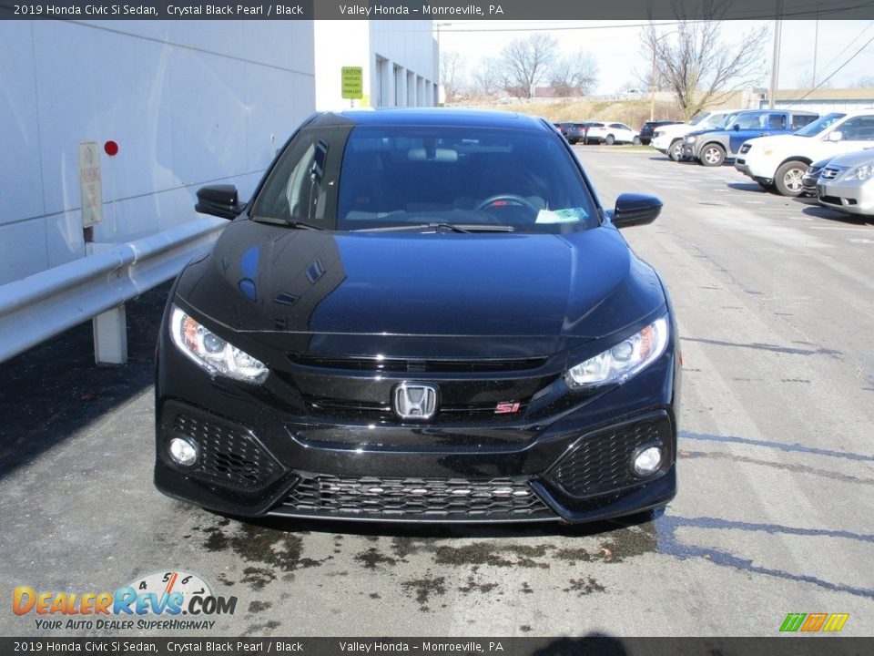 2019 Honda Civic Si Sedan Crystal Black Pearl / Black Photo #9