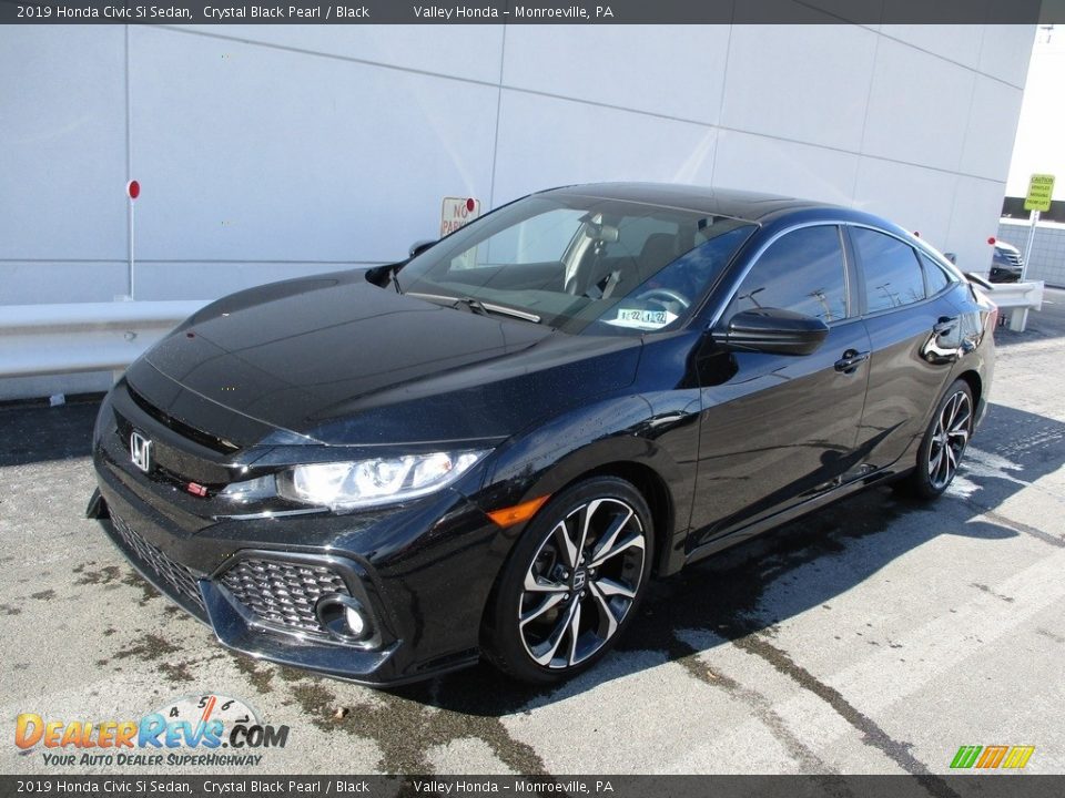 2019 Honda Civic Si Sedan Crystal Black Pearl / Black Photo #10