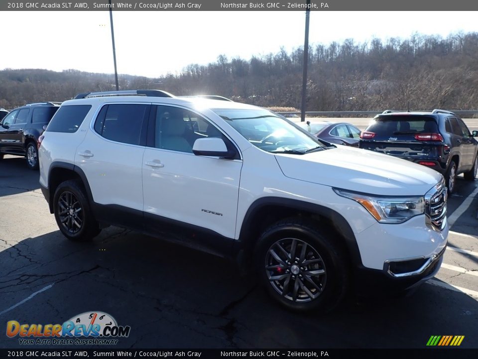 2018 GMC Acadia SLT AWD Summit White / Cocoa/Light Ash Gray Photo #4