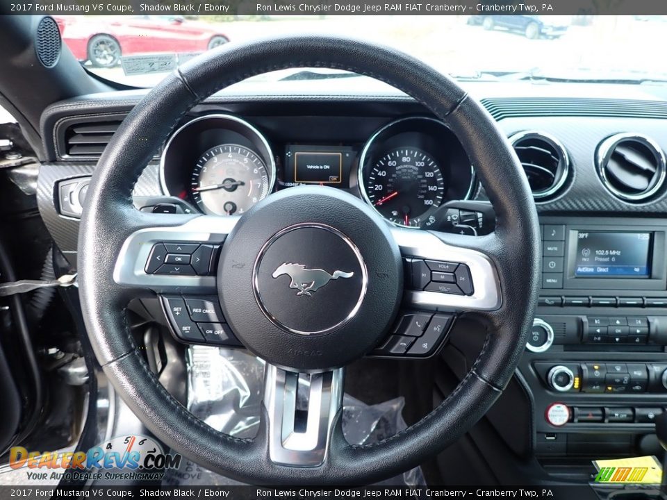 2017 Ford Mustang V6 Coupe Shadow Black / Ebony Photo #18