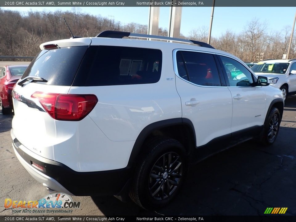 2018 GMC Acadia SLT AWD Summit White / Cocoa/Light Ash Gray Photo #8