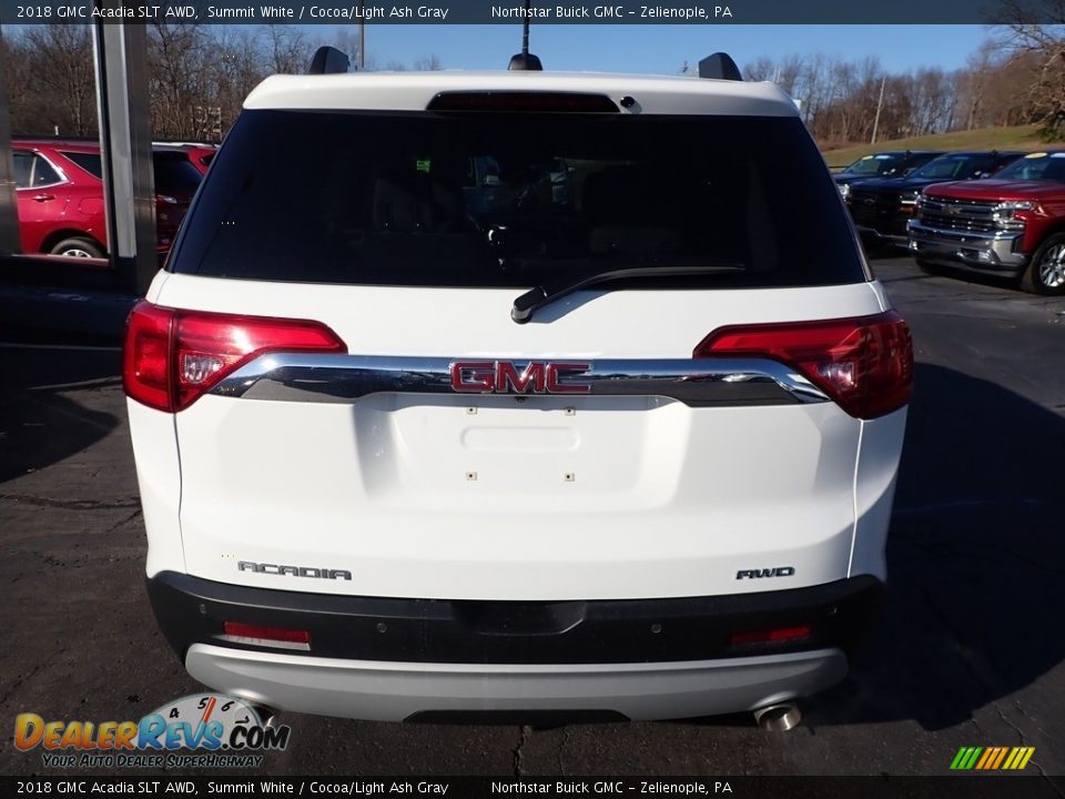 2018 GMC Acadia SLT AWD Summit White / Cocoa/Light Ash Gray Photo #9