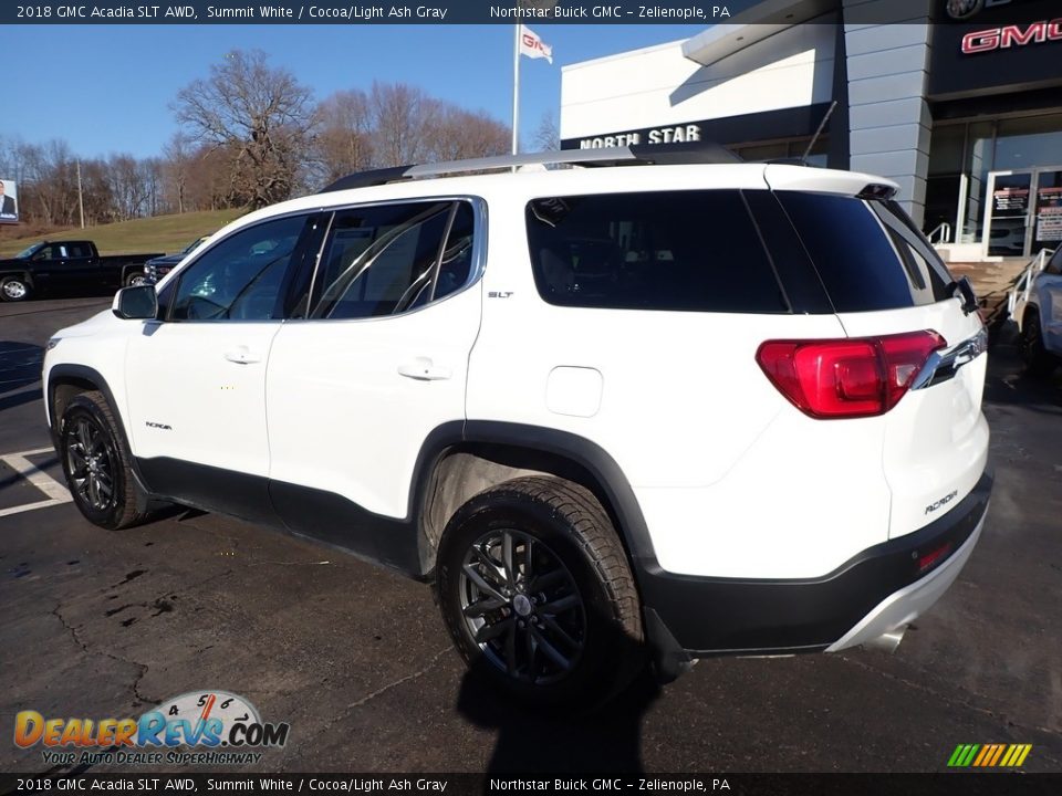 2018 GMC Acadia SLT AWD Summit White / Cocoa/Light Ash Gray Photo #12