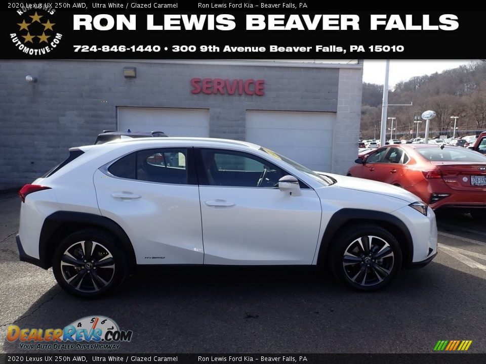 2020 Lexus UX 250h AWD Ultra White / Glazed Caramel Photo #1