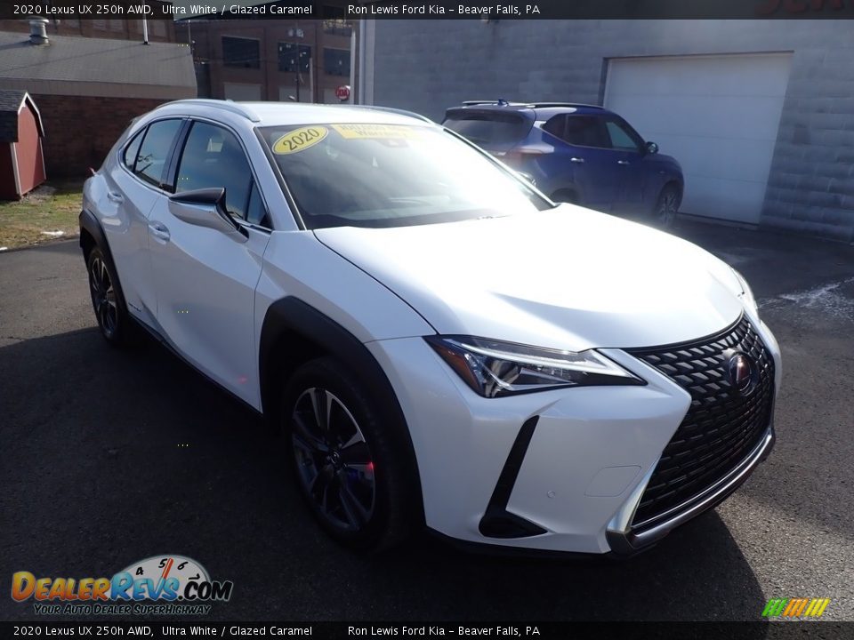 2020 Lexus UX 250h AWD Ultra White / Glazed Caramel Photo #3