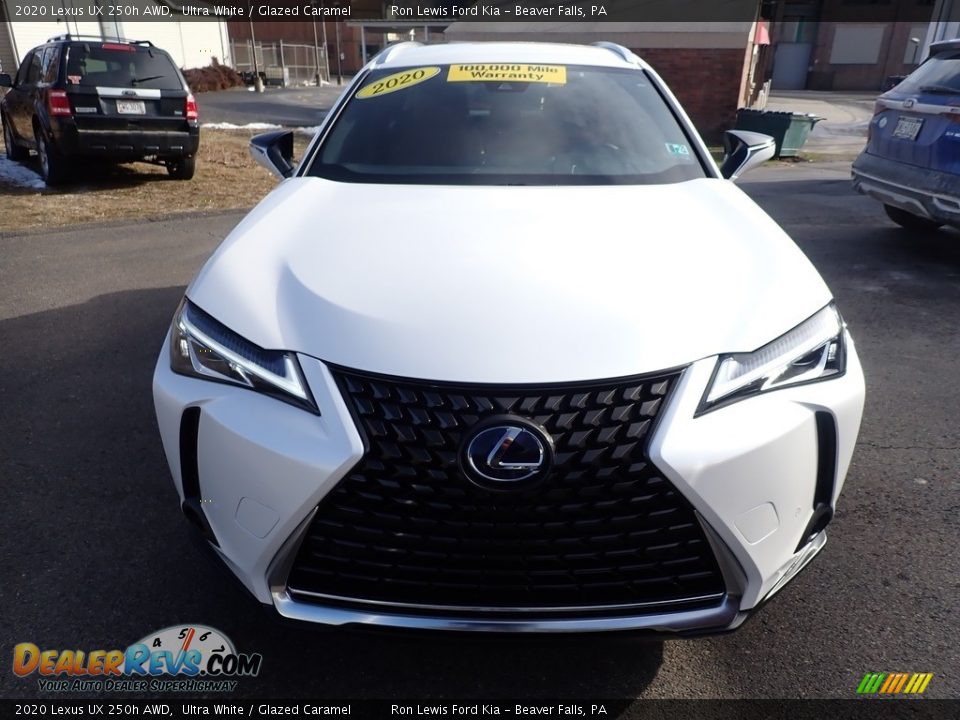 2020 Lexus UX 250h AWD Ultra White / Glazed Caramel Photo #4