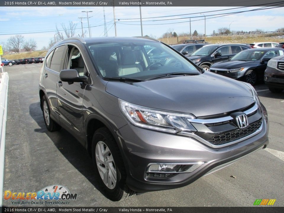 2016 Honda CR-V EX-L AWD Modern Steel Metallic / Gray Photo #6