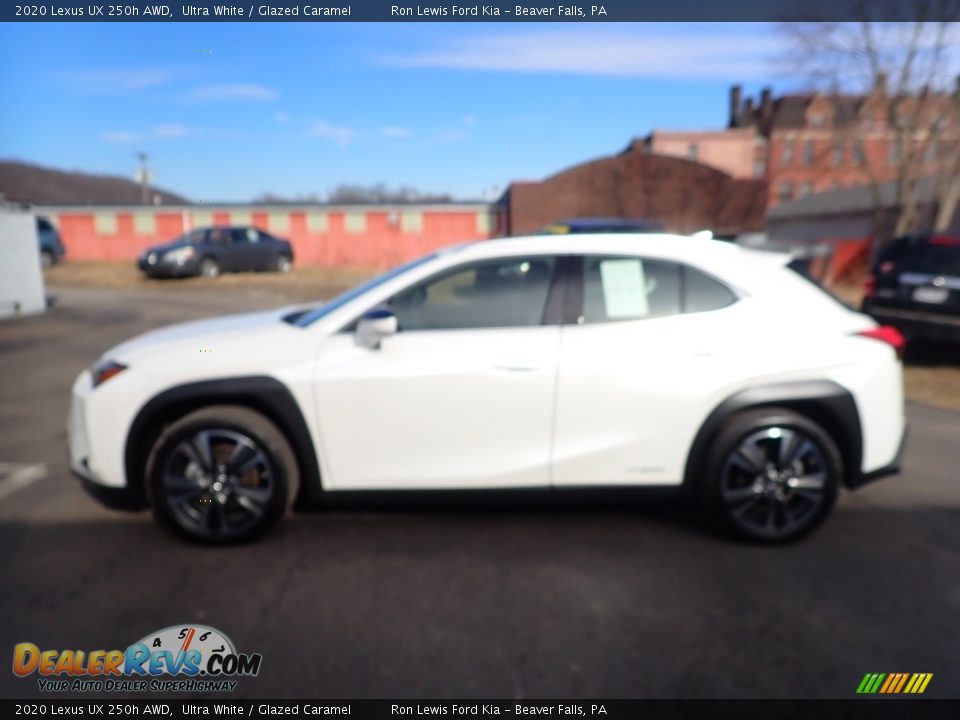 2020 Lexus UX 250h AWD Ultra White / Glazed Caramel Photo #6