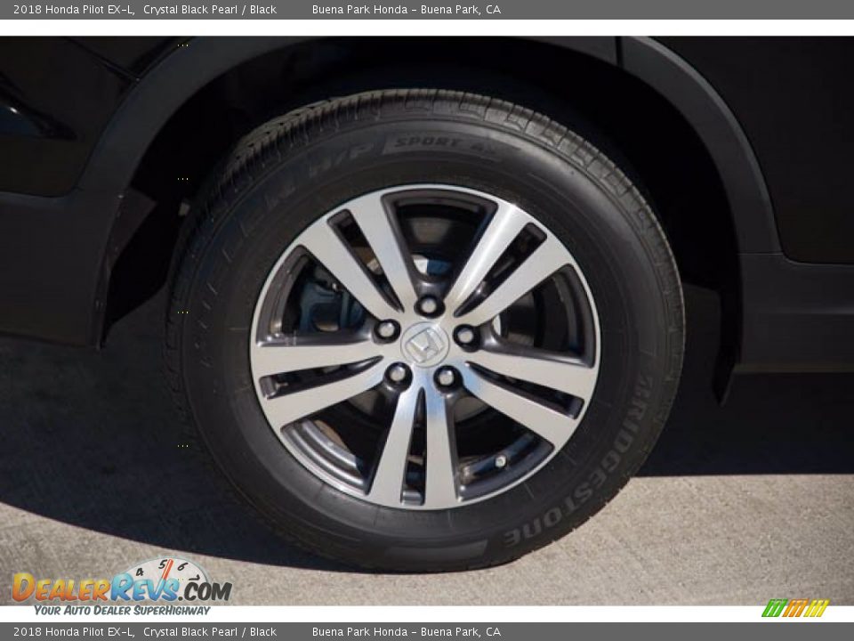 2018 Honda Pilot EX-L Crystal Black Pearl / Black Photo #36