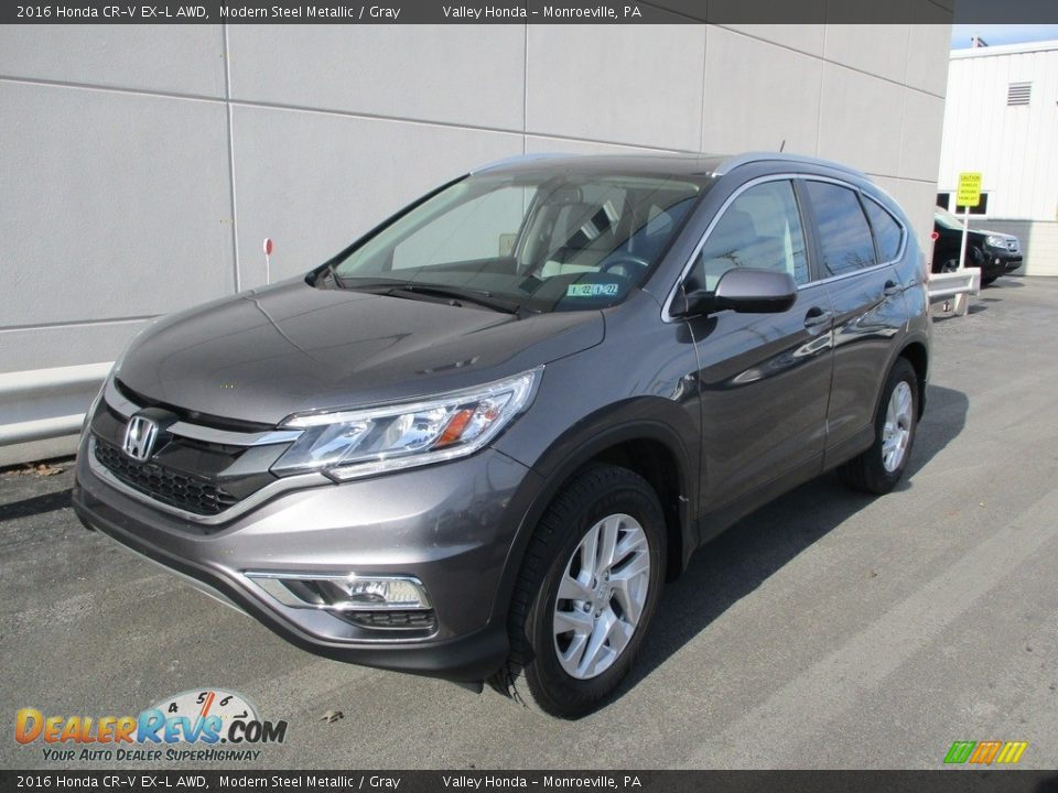 2016 Honda CR-V EX-L AWD Modern Steel Metallic / Gray Photo #8