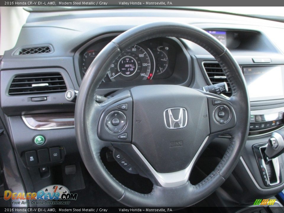 2016 Honda CR-V EX-L AWD Modern Steel Metallic / Gray Photo #14