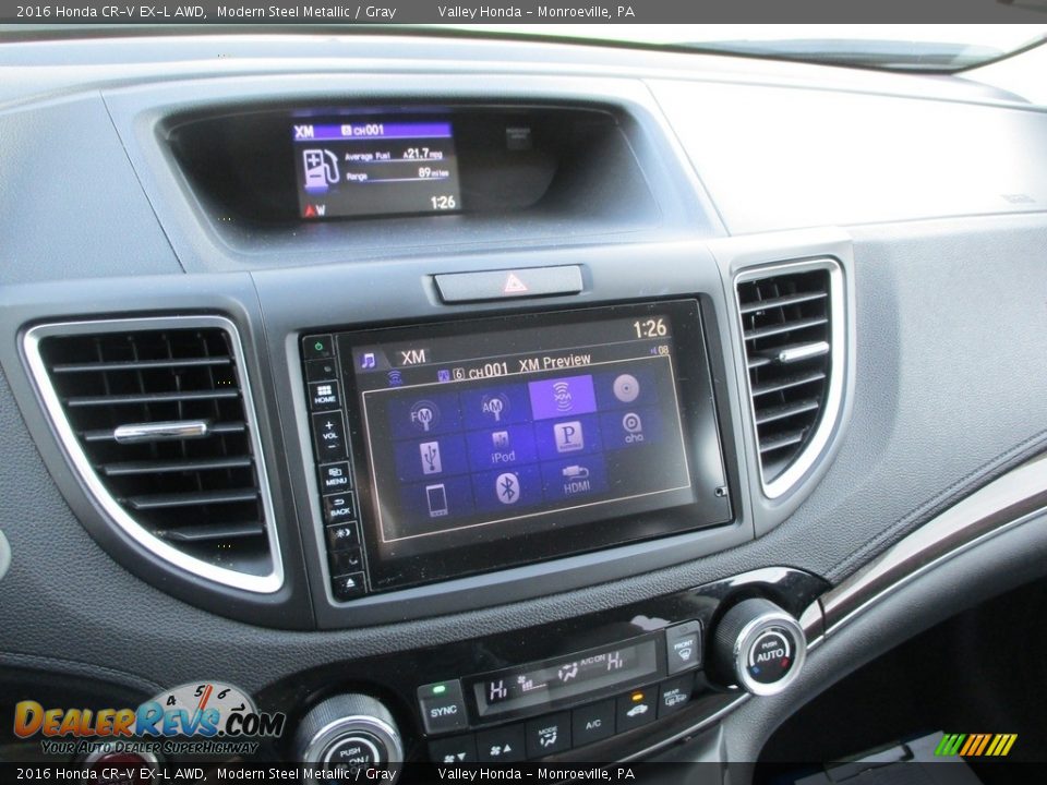 2016 Honda CR-V EX-L AWD Modern Steel Metallic / Gray Photo #15