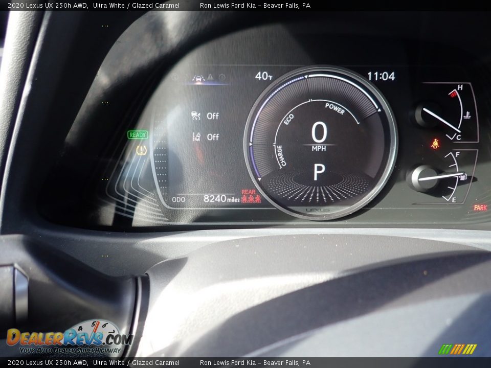 2020 Lexus UX 250h AWD Ultra White / Glazed Caramel Photo #16