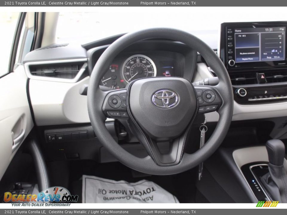 2021 Toyota Corolla LE Celestite Gray Metallic / Light Gray/Moonstone Photo #21