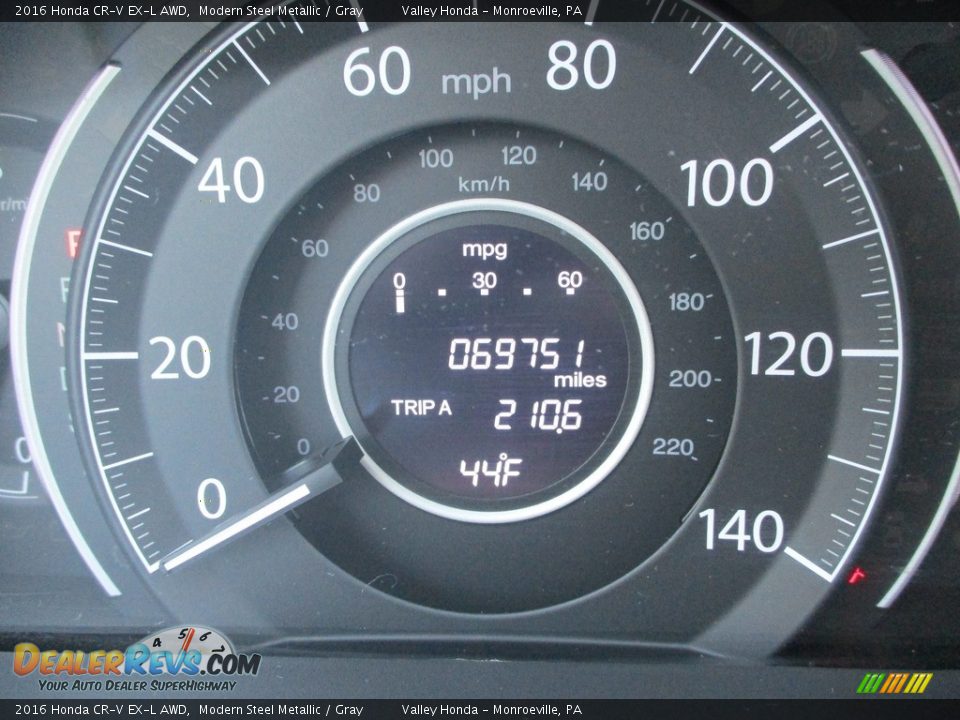 2016 Honda CR-V EX-L AWD Modern Steel Metallic / Gray Photo #20
