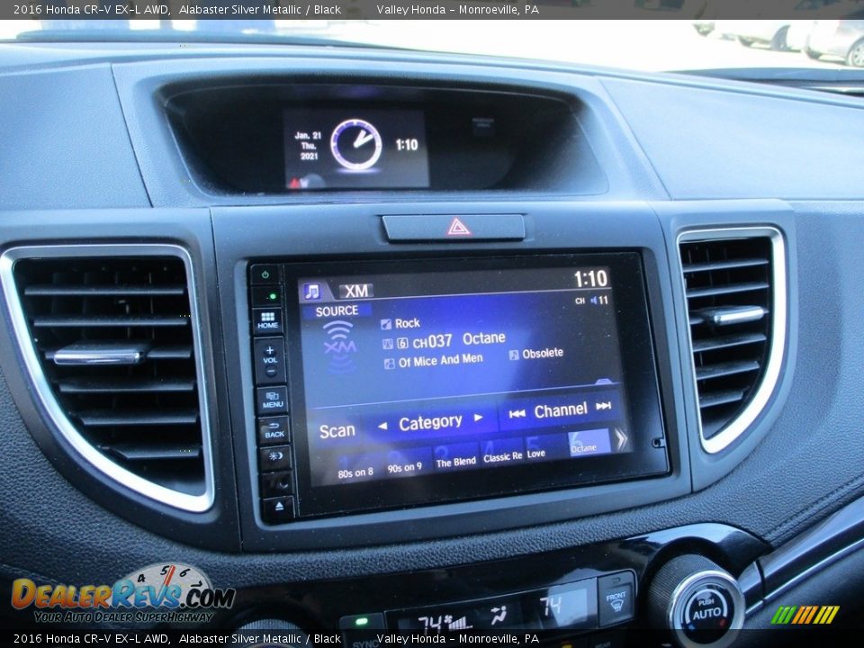 2016 Honda CR-V EX-L AWD Alabaster Silver Metallic / Black Photo #15