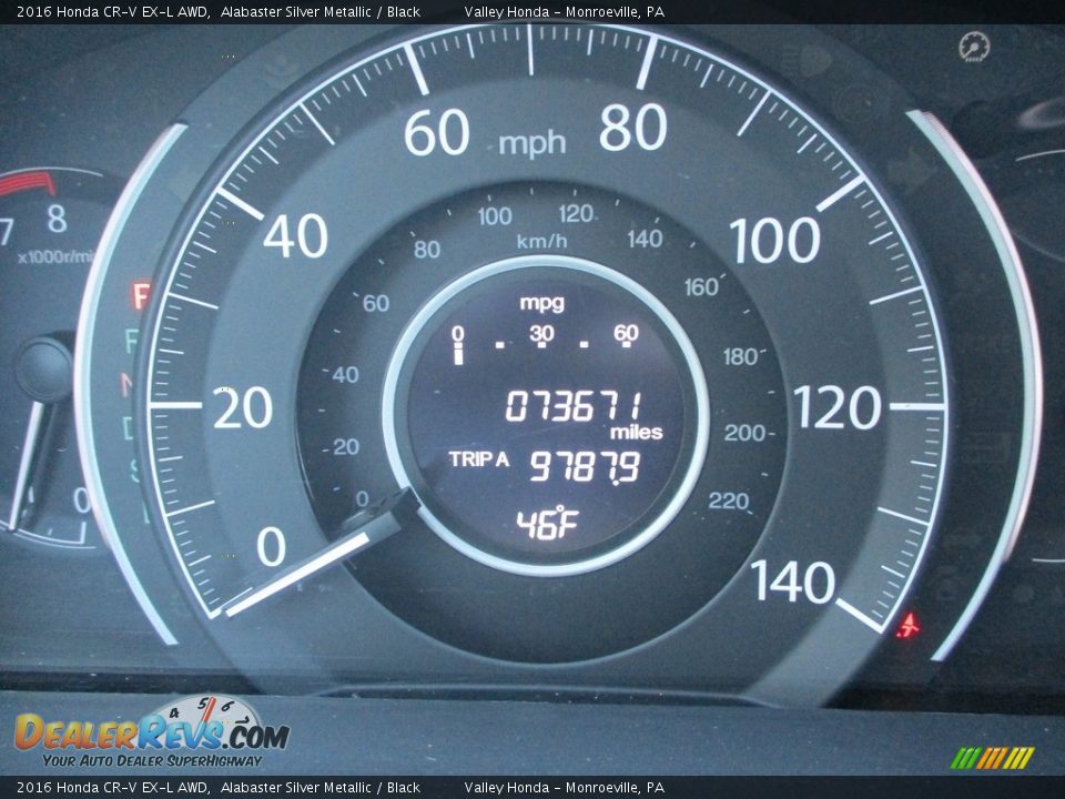 2016 Honda CR-V EX-L AWD Alabaster Silver Metallic / Black Photo #20