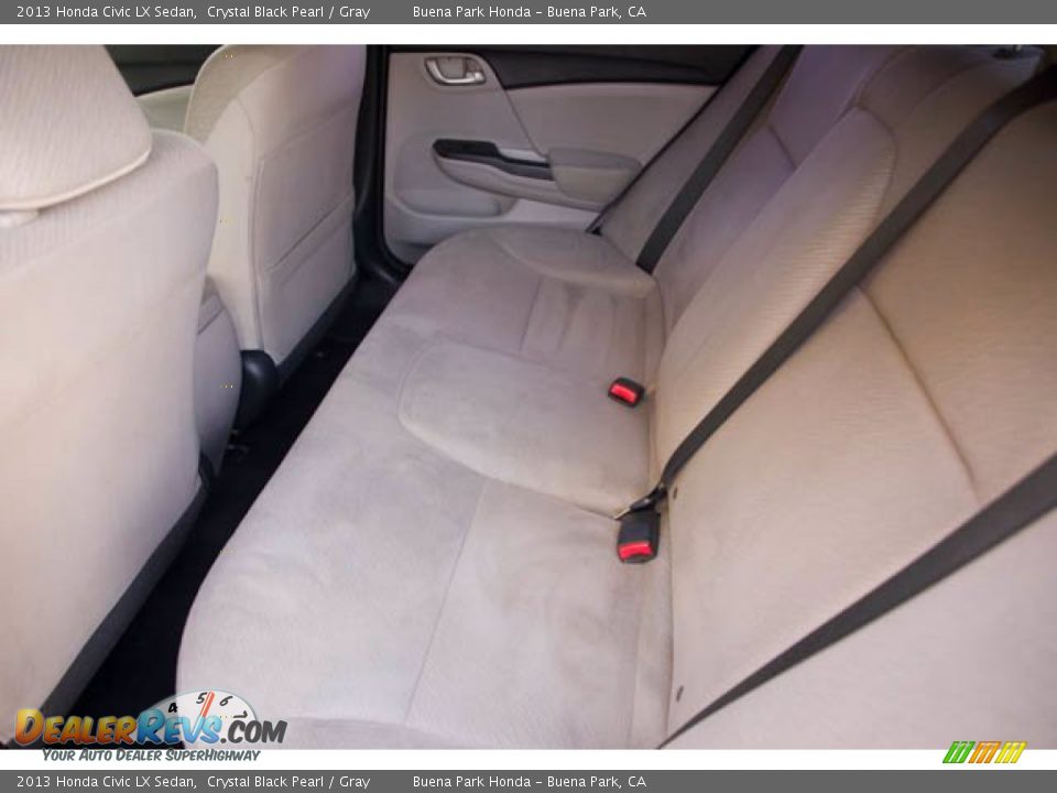 2013 Honda Civic LX Sedan Crystal Black Pearl / Gray Photo #4