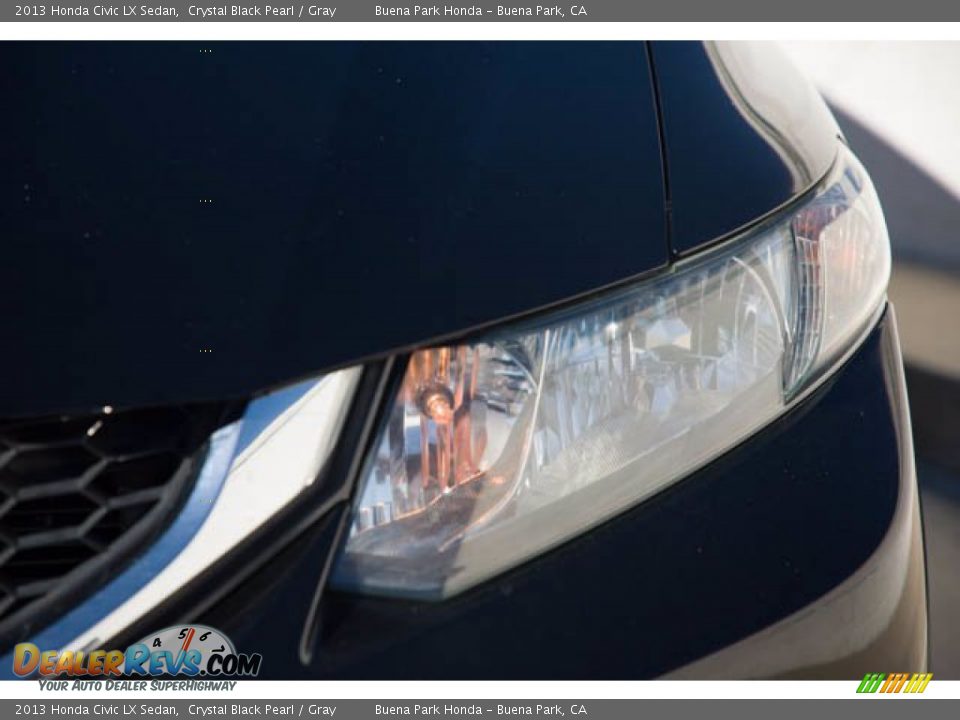 2013 Honda Civic LX Sedan Crystal Black Pearl / Gray Photo #9