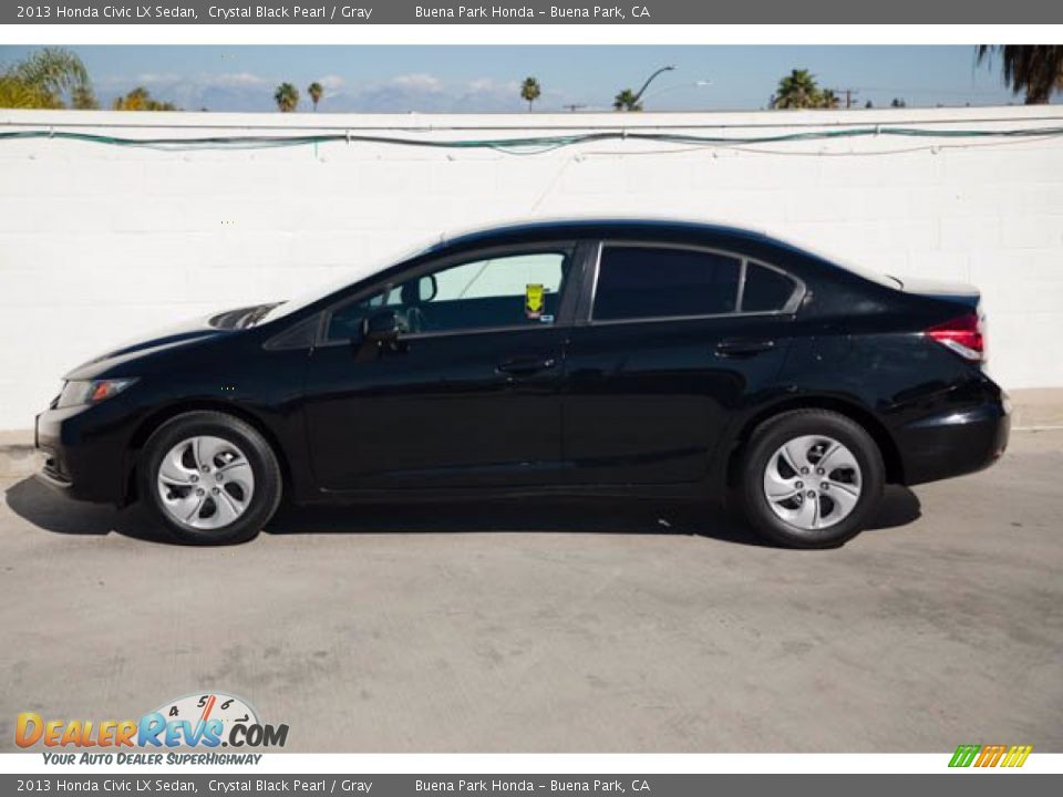 2013 Honda Civic LX Sedan Crystal Black Pearl / Gray Photo #10