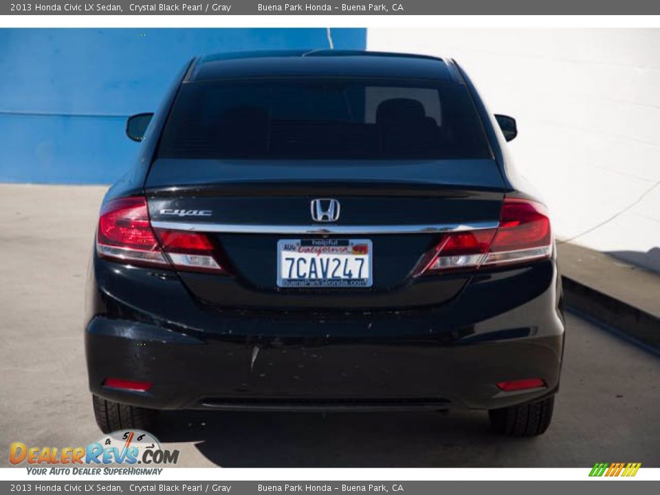 2013 Honda Civic LX Sedan Crystal Black Pearl / Gray Photo #11