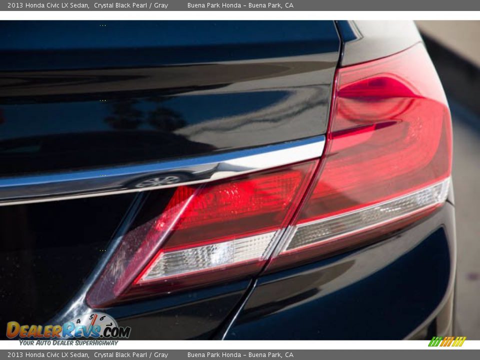 2013 Honda Civic LX Sedan Crystal Black Pearl / Gray Photo #13