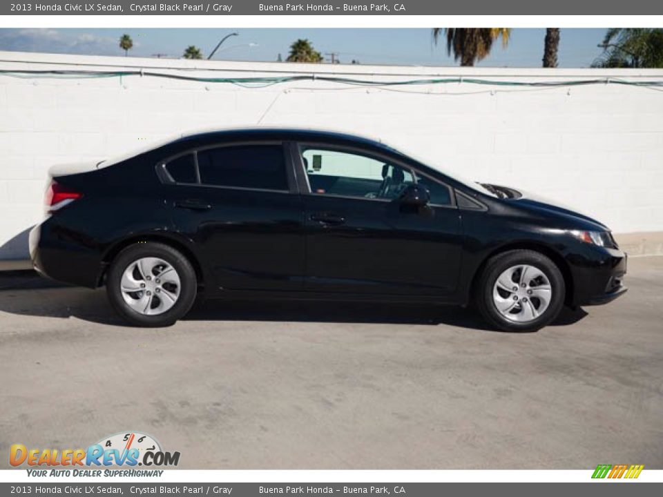 2013 Honda Civic LX Sedan Crystal Black Pearl / Gray Photo #14