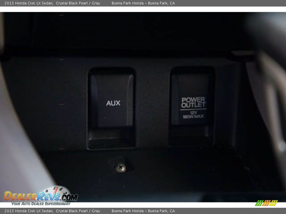 2013 Honda Civic LX Sedan Crystal Black Pearl / Gray Photo #16