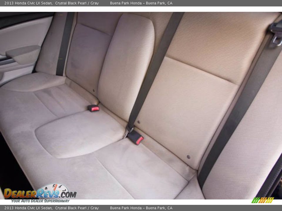 2013 Honda Civic LX Sedan Crystal Black Pearl / Gray Photo #18