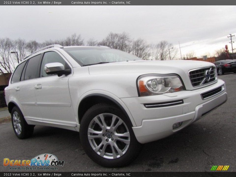 2013 Volvo XC90 3.2 Ice White / Beige Photo #1