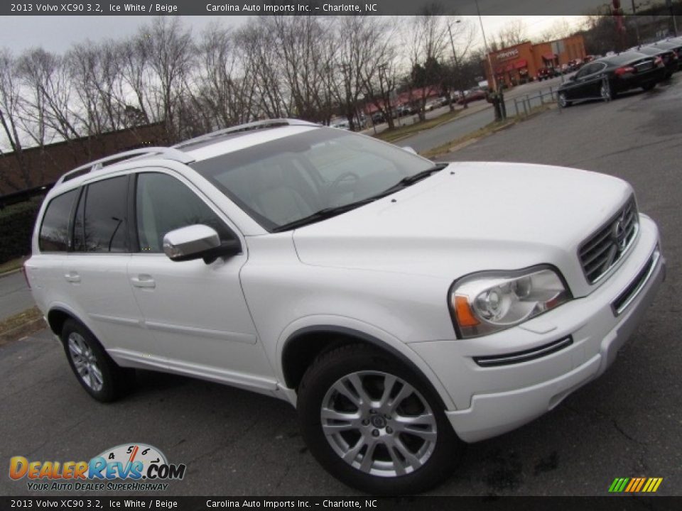 2013 Volvo XC90 3.2 Ice White / Beige Photo #3