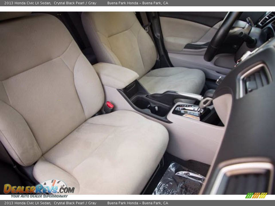 2013 Honda Civic LX Sedan Crystal Black Pearl / Gray Photo #23
