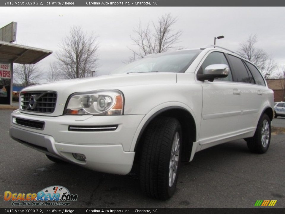 2013 Volvo XC90 3.2 Ice White / Beige Photo #6