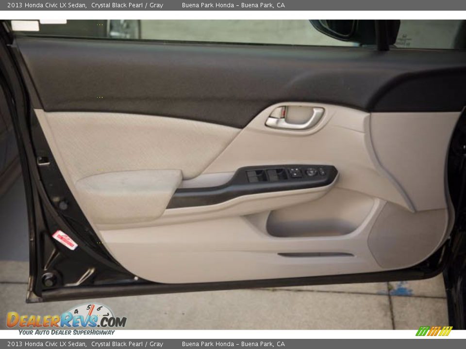 2013 Honda Civic LX Sedan Crystal Black Pearl / Gray Photo #26