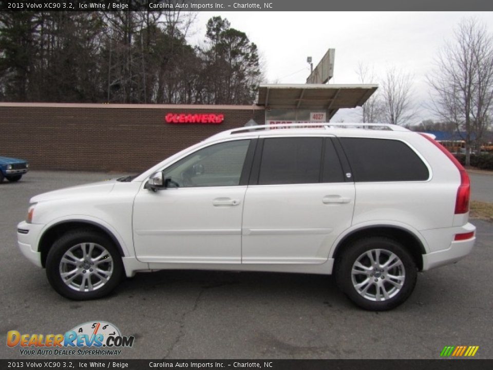 2013 Volvo XC90 3.2 Ice White / Beige Photo #7